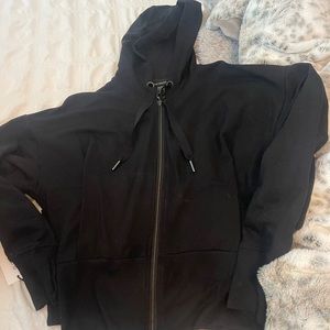 Athleta Full Zip Hoodie Sweatshirt Black X Small